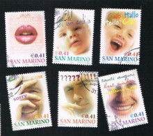 SAN MARINO - UN 1887.1892   -  2002 FRANCOBOLLI AUGURALI (COMPLET SET OF 6)    - USED° - Used Stamps