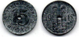 Munchen 15 Pfennig 1918 TTB - Monedas/ De Necesidad