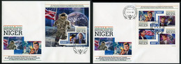 Niger 2021, Space, Kennedy, 4val In BF +BF In 2FDC - Afrique