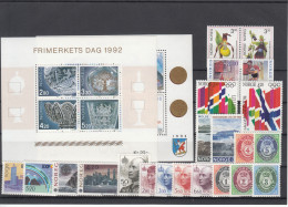 Norway 1992 - Full Year MNH ** - Annate Complete