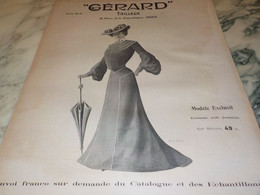 ANCIENNE PUBLICITE TAILLEUR POUR FEMME GERARD 1903 - 1900-1940