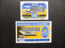 56 REPUBLIQUE DAHOMEY (BENIN) 1966 / EDIFICIO De La O.M.S. En GINEBRA  / YVERT 239 + PA 36  MNH - OMS