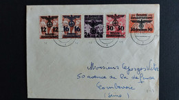 LETTRE 1940 POLOGNE A COURBEVOIE TIMBRES POLOGNE OCCUPATION ALLEMANDE - Other & Unclassified