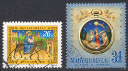 Watch Clock Watches  ANGEL 2000 Hungary - CHRISTMAS Donkey Nativity Scene Bethlehem  Jesus Mary - Used Stamps
