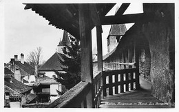 Morat Murten Ringmauer Les Remparts Cachet: Hotel Terrasse Croix-Blanche ~1930 - Murten
