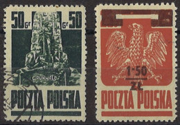 POLONIA 1945 - Simboli Nazionali Soprastampati - N 408 Usato E 409 Nuovo** - Altri & Non Classificati