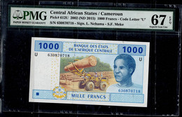 CAMEROON 2002 BANKNOT 1000 FRANCS PMG 67 UNC !! - Camerun