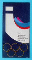 WINTER OLYMPIC GAMES INNSBRUCK 1976 Official Olympics Publication * Jeux Olympiques Olympia Olympiade Austria Osterreich - Uniformes Recordatorios & Misc