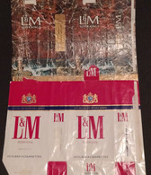 Lote 2 Marquillas Cigarrillos L&M – Origen: USA - Empty Tobacco Boxes