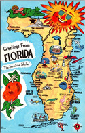 Greetings From Florida The Sunshine State With Map - Souvenir De...