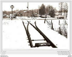 BLIER ..-- TRAM . BUS . AMONINES ..-- Dépôt VICINAL Dans La Neige .  Photo 12 X 9 CM . Voir Verso . - Erezee