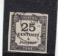 France - Taxe - Année 1871-78 - Oblitéré - N°YT 5 - 25c Noir - Typographie - 1859-1959 Used