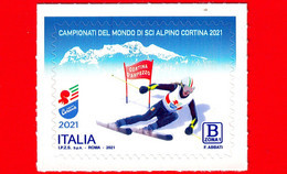 Nuovo - MNH - ITALIA - 2021 - Campionati Del Mondo Di Sci Alpino A Cortina D’Ampezzo – B Zona 1 - 2021-...: Nieuw/plakker