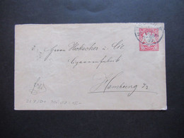 AD Bayern 1890 Ganzsachen Umschlag Stempel München II Fernbrief Nach Hamburg Mit Ank. Stempel - Postal  Stationery