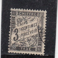 France - Taxe - Année 1881-92 - Oblitéré - N°YT 12 - Type Duval - 3c Noir - 1859-1959 Used