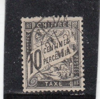 France - Taxe - Année 1881-92 - Oblitéré - N°YT 15 - Type Duval - 10c Noir - 1859-1959 Used