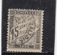 France - Taxe - Année 1881-92 - Oblitéré - N°YT 16 - Type Duval - 15c Noir - 1859-1959 Usados