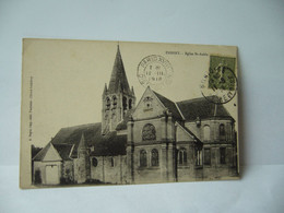 ENNERY 95 VAL D'OISE EGLISE ST AUBIN CPA 1918 - Ennery