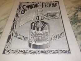 ANCIENNE PUBLICIT LIQUEUR SUPREME FECAMP 1903 - Alcools