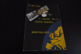 5E SALON DE LA CARTE POSTALE ..MONTIVILLIERS 1988..DESSIN JP ALINAND (998 Ex Sur 1500) - Bourses & Salons De Collections