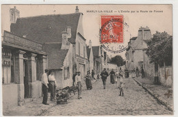 MARLY-la-VILLE (95) Entré Par La Route De Fosses - Epicerie-Mercerie Gérard LEQUEUX - Ed. Fremont - Timbrée 1910 - Marly La Ville