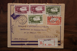 1943 Sénégal France Pour Administrateur Maire Cercle Commune Grand Bassam Cover AOF Colonie Recommandé Registered Reco R - Briefe U. Dokumente