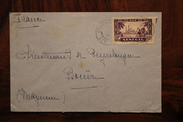 1938 Sénégal France Pour Bouère Mayenne Cover AOF Colonie Timbre Seul - Briefe U. Dokumente