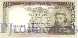 PORTUGAL 20 ESCUDOS 1964 PICK 167a AU - Portugal