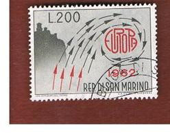 SAN MARINO - UNIF. 617 - 1962  EUROPA (DA FOGLIETTO)   -  USATI (USED°) - Gebraucht