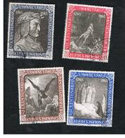 SAN MARINO - UNIF. 700.703   - 1965  700^ ANNIVERASIO DI DANTE ALIGHIERI (SERIE COMPLETA DI 4)   -  USATI (USED°) - Used Stamps