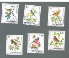 SAN MARINO - UNIF. 855.864   - 1972 FAUNA AVICOLA (BIRDS) - USED° - Gebruikt