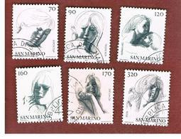 SAN MARINO - UNIF. 980.985  - 1977 VIRTU' CIVILI: ALLEGORIE DI E. GRECO  (SERIE COMPLETA DI 6)    -  USATI (USED°) - Used Stamps