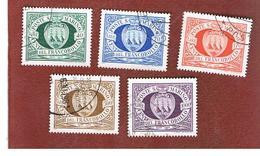 SAN MARINO - UNIF. 986.990  - 1977 CENTENARIO DEI PRIMI FRANCOBOLLI DI SAN MARINO (SERIE COMPLETA DI 5) -  USATI (USED°) - Used Stamps