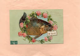 I1112 - Carte Gaufrée - 1er AVRIL - 1er Avril - Poisson D'avril