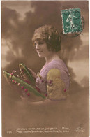 CPA Carte Postale France Une Jeune Femme Et Ses Poissons: Je Vous Adresse Un Petit ..Rien Pour.....1919 VM60325 - 1er Avril - Poisson D'avril