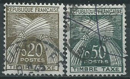 France Taxe N° 92-93  Obl. - 1960-.... Gebraucht