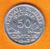 France - 50 C - Francisque - Légère  - 1943 - 50 Centimes