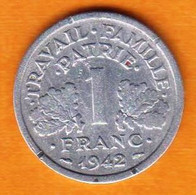 France - 1F - Francisque - 1942 - 1 Franc