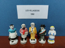 LES VILLAGEOIS - LOT DE 5 FEVES - 1992 - Personaggi