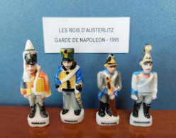 LES ROIS D'AUSTERLITZ - GARDE DE NAPOLEON - LOT DE 4 FEVES - 1995 - Historia