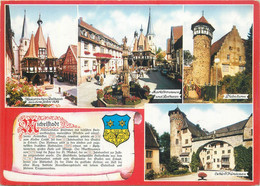 Postcard Germany Michelstadt Multi View Emblem Crest - Michelstadt