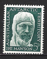 ANTARCTIQUE AUSTRALIEN. N°7 De 1961. Sir Douglas Mawson. - Polarforscher & Promis