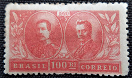 Timbre Du Brésil 1920 Visit Of King Albert Of Belgium  Stampworld N° 199 Neuf Avec Trace De Charnière Et Gomme Altéré - Nuovi