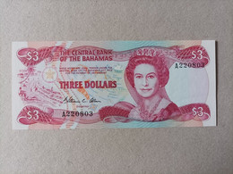 Billete De Bahamas De 3 Dólares, Serie A, UNC - Bahamas