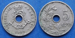 BELGIUM - 5 Centimes 1906 Dutch KM# 55 Leopold II (1865-1909) - Edelweiss Coins - 5 Cents