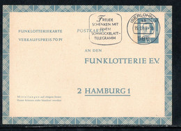 Bund 1963:   FP 10:  Funklotterie          (B017) - Postkarten - Gebraucht