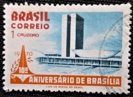Timbre Du Brésil 1970 The 10th Anniversary Of Brasilia Stampworld N° 1270 - Used Stamps