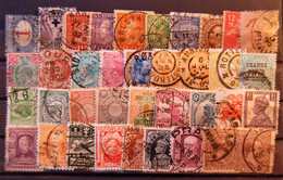 Monde World - Small Batch Of 37 Old Stamps Used From World - Collections (sans Albums)