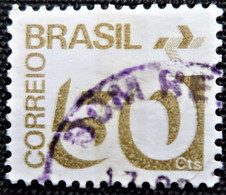 Timbre Du Brésil 1974 Numeral And P.T.T. Symbol  Stampworld N° 1436 - Gebruikt