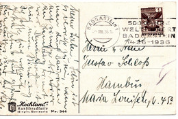 62493 - Oesterreich - 1936 - 12g Trachten EF A AnsKte BADGASTEIN - ... -> Deutschland - Briefe U. Dokumente